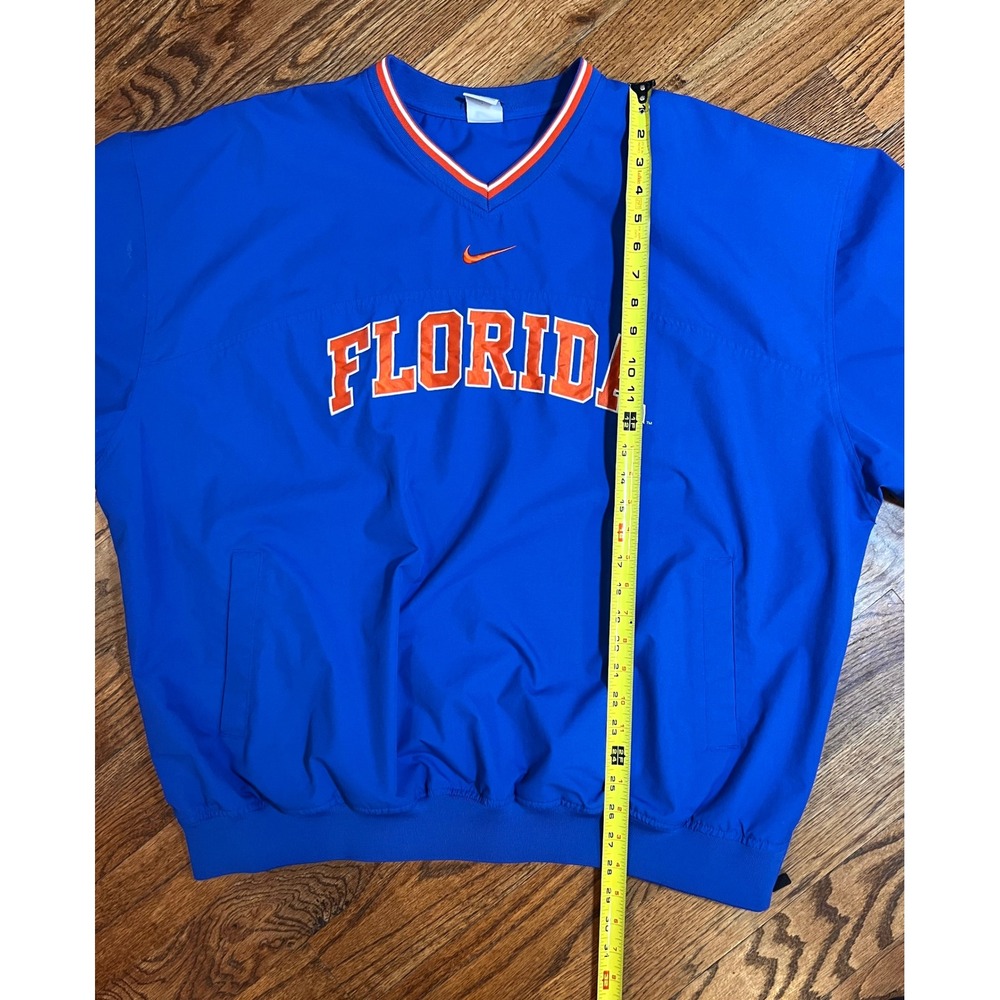Nike Florida Gators V-Neck Windshirt Pullover Blue XXL 12307X-FG1 Vintage 2010 - Picture 11 of 12